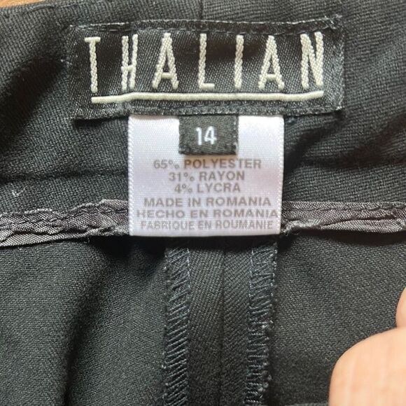 Wide Leg Trousers Black Career Business Casual Work Office Pants - Picture 4 of 5